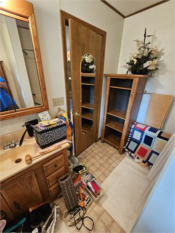 Extra Large Bathroom Cleanout: Storage Shelf/Mixed Rugs/Health & Beauty/Haircare