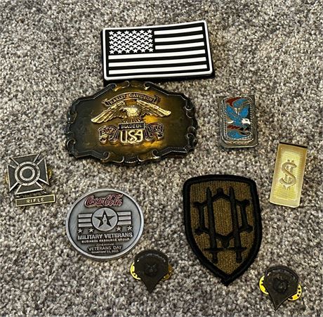 War pins, Patches and Money clips