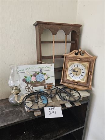Mixed Decor- Wall Hangings, Arabesque Wall Clock, Oil Lamp & More
