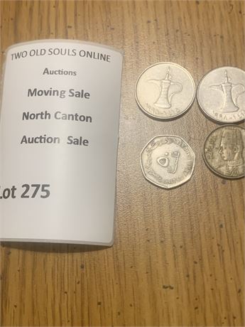 United Arab Emirates Coins (3), Egyptian Coins (1)