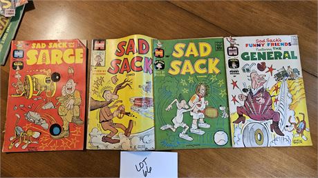 Harvey Comics 1960 Sad Sack's Comics Vol1#29,Vol1#121,Vol1#101, & Vol1#27