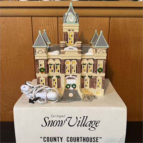 Dept. 56 Snow Village "County Courthouse" 1989