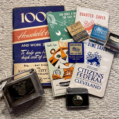 Old Ohio Banking Advertising, Memorabilia, Ephemera Lot