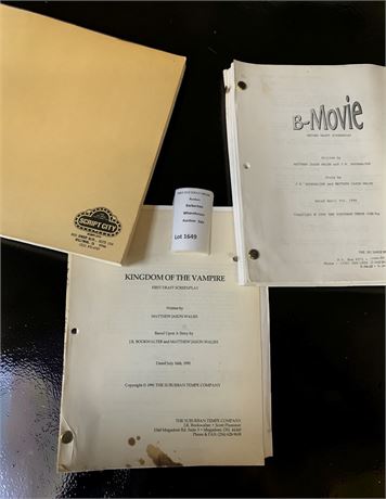 Script City Production Scripts From B-Movie & Kingdom of the Vampire