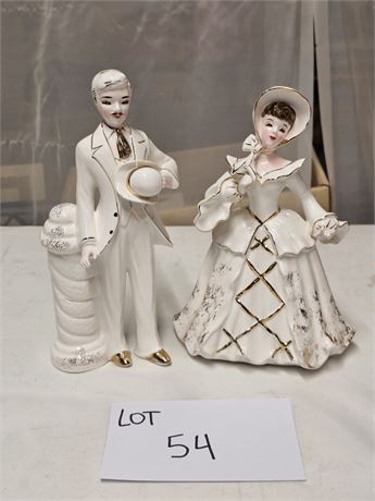 Napco " Lady Elizabeth" & Rhett Figurines A-1874C