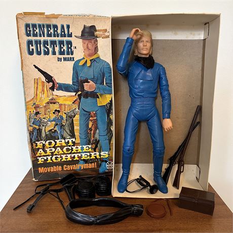 1960's MARX General Custer Action Figure, Fort Apache Fighters Series