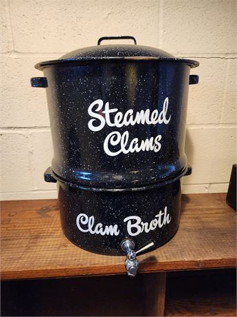 Enameled Clam Steamer