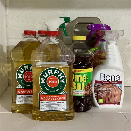 New/Near New Cleaning Products for Cabinets, Floors, Furniture...