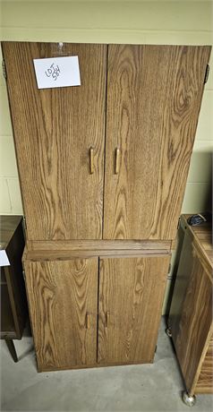 Two Pressed Wood Storage Cabinets
