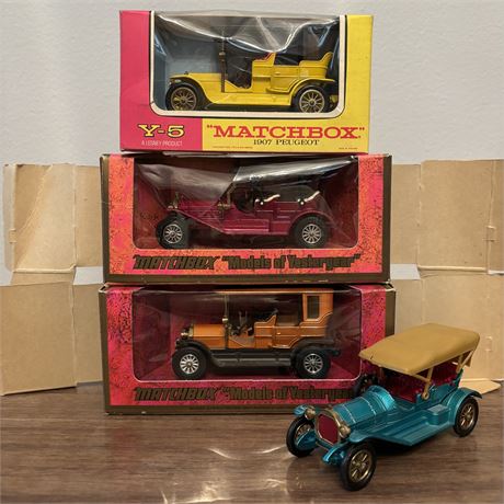 Lesney Matchbox Models of Yesteryear Lot of Four (Three w/ Boxes)