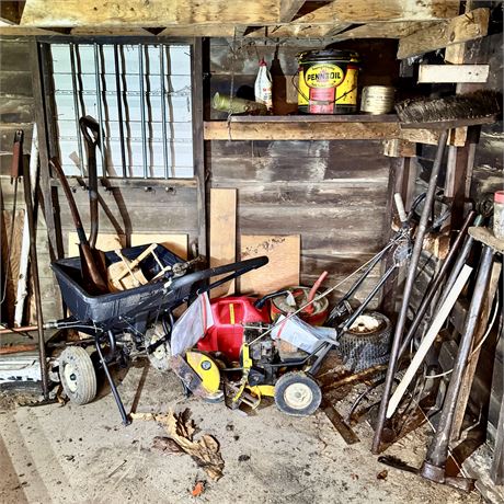 BELOW Storage Loft Cleanout - Edger, Tools, Gas Cans, Misc.