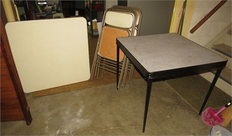 2 Card Tables & 4 Folding Chairs