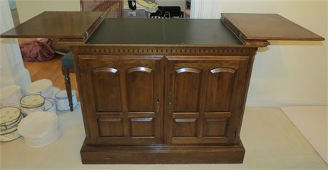 Ethan Allen Flip Top Server Bar Cabinet