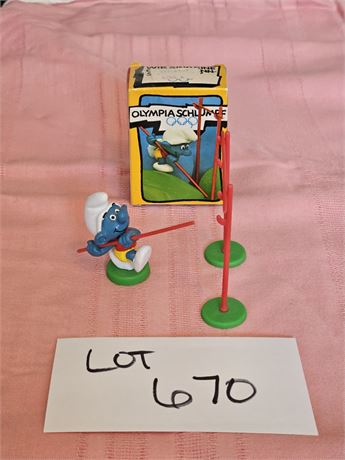 Vintage Original PVC Peyo Schleich Super Smurf Olympia