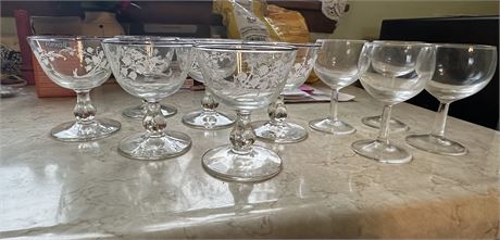 Glass Stemware Lot