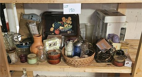 Mixed Home Decor- Vases, Candles, Trays, Lights & More