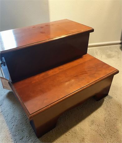 2-Tier Wooden Bed Step Stool