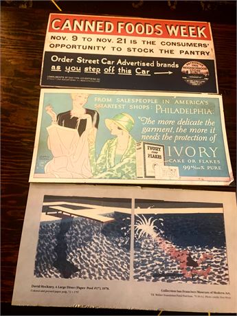 Eastern Advertising Co. Streetcar, 1930 Ivory Soap Ad Placards