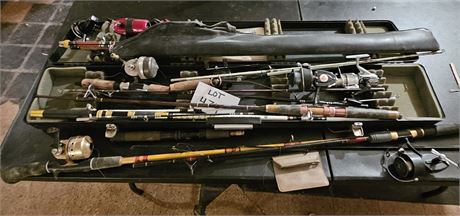 Mixed Fishing Pole & Reels Lot- Daiwa, Zebco, Swift & More