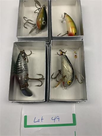 Lot of 4 Lures - Hendon - Shakespeare - Rebel