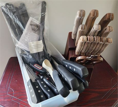 Kitchen Knives, Gadgets & NEW Utensil Set