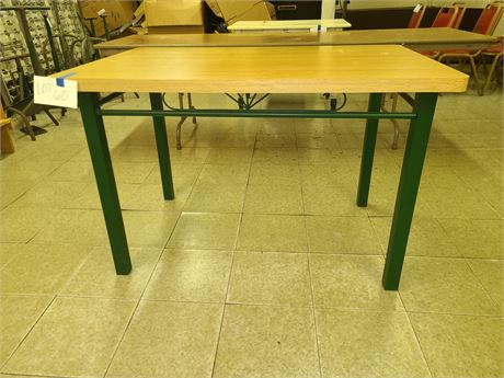 Kitchen Table with Metal Forest Green Base
