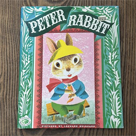 1955 Peter Rabbit Hardcover Book, Leonard Weisgard Art