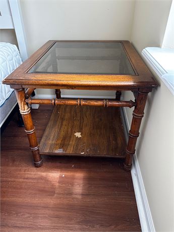 Glass Top Side Table