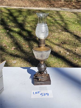 Antique converted Oil Lamp to Electric Lamp