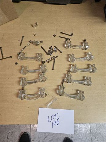 Antique Glass Dresser Pulls