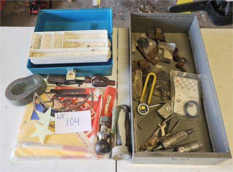 Metal Drawer Full Of Mixed Misc Springs, Hardware & Misc Hardware