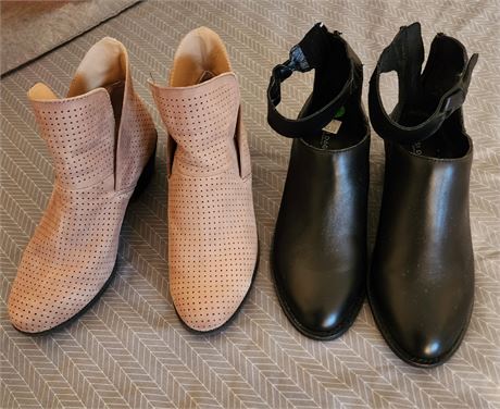 2- Pair Woman's Size 8.5 Fashion Boots *Like New*