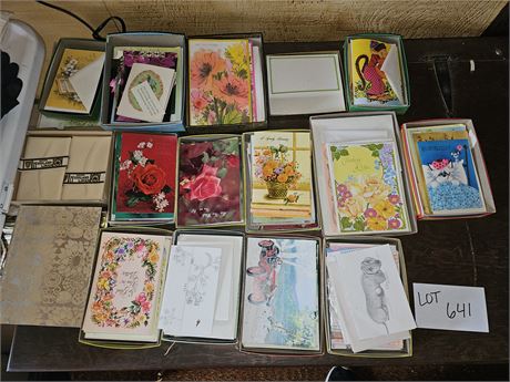 Large Lot of Mixed Unused Greeting Cards & More