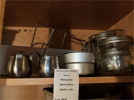 Metal Dishwater Cleanout - Flour Sifter, Creamers, Plastic Storage & More