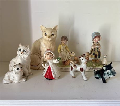 Assorted Vintage Figurines, Holly Hobby, Animals, Lefton, Etc.