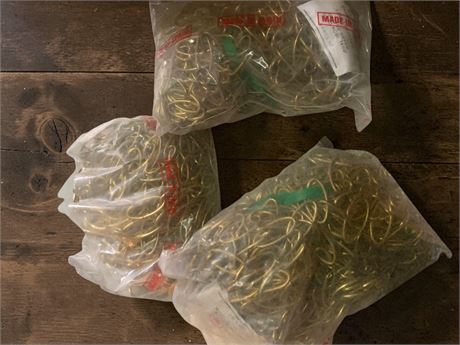 25-Yard Bags of Brass-Plated Oval Iron Chain - Lot of 3