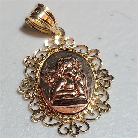 14K Cherub Pendant - 1.1 dwt