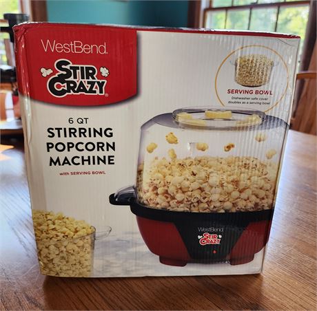 *NIB* West Bend "Stir Crazy" 6 Qt. Popcorn Maker