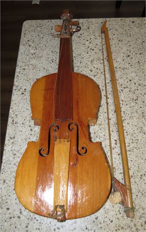 Hand Carved Folk Violin