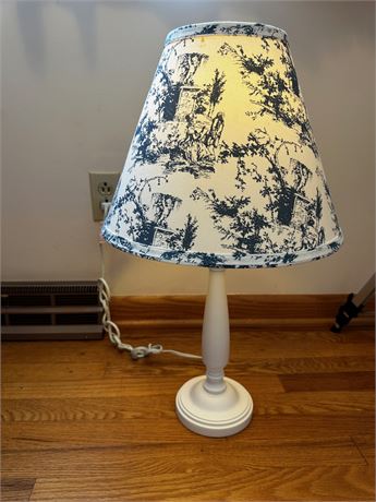 White Table Lamp with Unique Shade