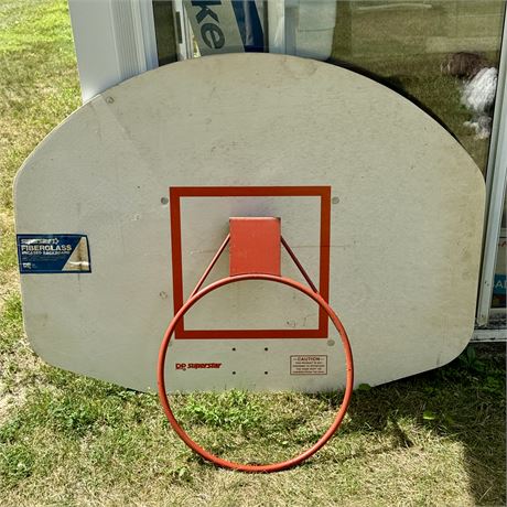 Superstar Fiberglass Basketball Hoop (Backboard & Rim)