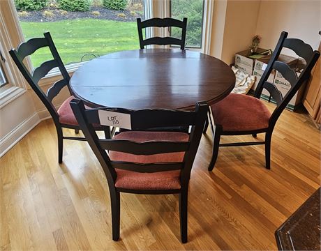 Italian Arhaus Furniture Dark Wood Kitchen Table & Chairs