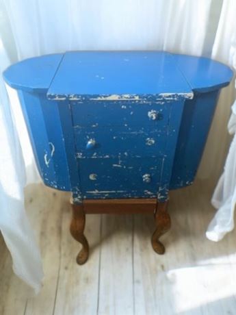 Vintage Martha Washington Wood Sewing Cabinet