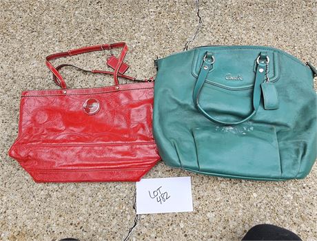 Coach Purses Red Coach Bag & Green Coach Bag