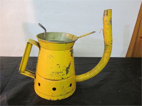 1950's Service Station Liquid Quart Oil Dispenser w/ Hose