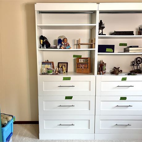 Bestar Closet System w/ Shelves, Drawers, Clothing Rod - Approx. 36 x 19 x 84"