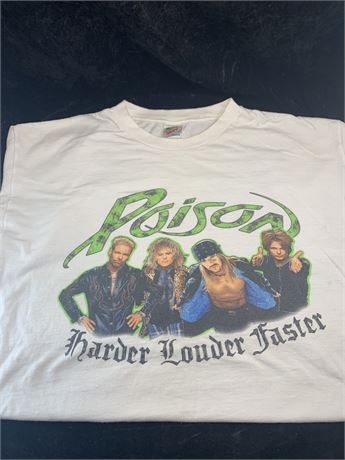 Men's Concert Memorabilia T-Shirt 2003 Poison Harder Louder Faster Sz XL By FOTL