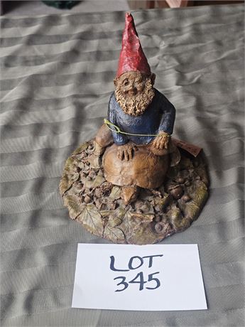Tom Clark Creations "Turtle Ride" Gnome Figurine – Artist Signed in Ink
