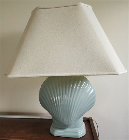 Large Vintage Ceramic Shell Lamp 1 of 2