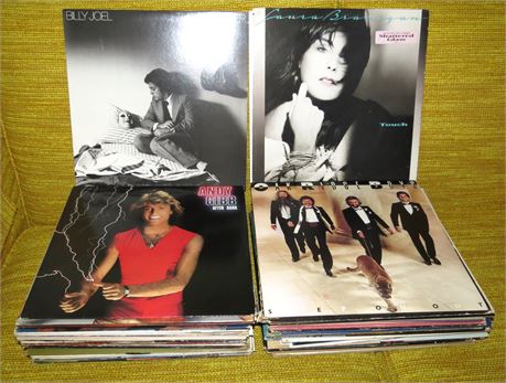 Assorted Records: Billy Joel, Andy Gibb, etc